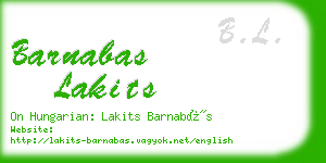 barnabas lakits business card